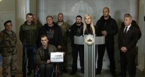 Брифінг ветеранів війни з приводу підтримки мером Львова проросійських сил